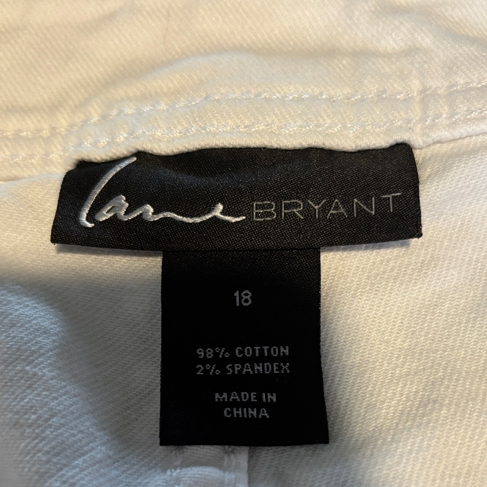 Lane Bryant White Denim Short Shorts - Picture 2 of 12